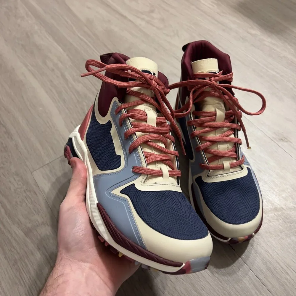 Like New APL Techloom Defender Seakers Size 7 Color Blue Cream Pink - Picture 4 of 10